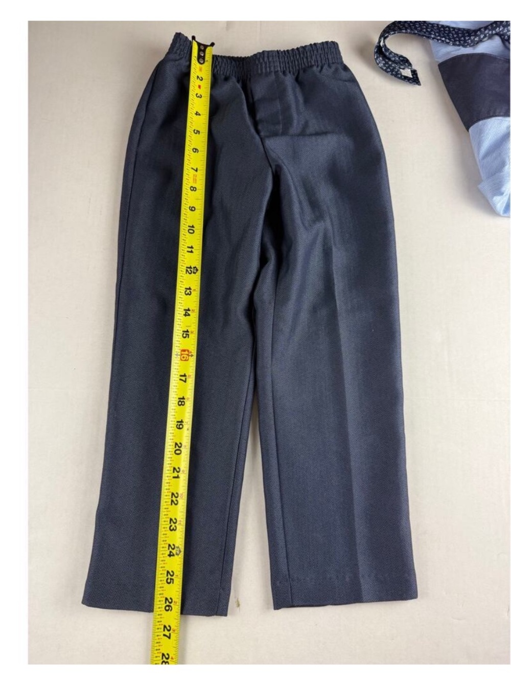 Boys Van Heusen Navy Vest & Pant Set with Blue Dress Shirt and Tie - Picture 5 of 6